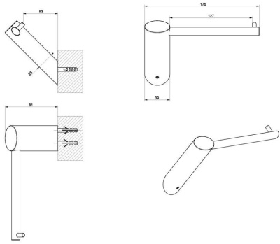 Держатель для бумаги Gessi Ovale 25655.031 Хром