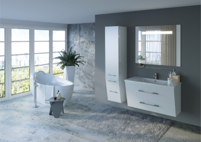 Тумба c раковиной Bellezza Берта 60 подвесная Белая