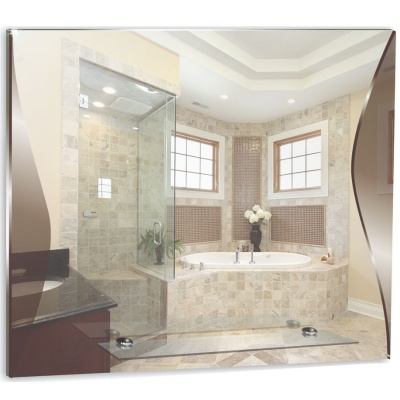 Зеркало Mixline Комфорт Локон 59 525472 с полкой с декоративной тонировкой