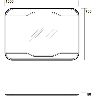 Зеркало Kerasan Waldorf 7406 100х70