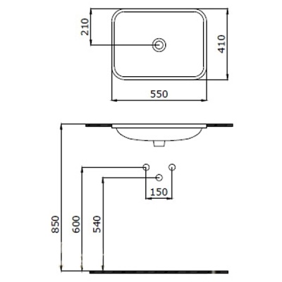 Раковина Bocchi Scala Arch 1006 Белая глянцевая