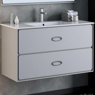 Тумба под раковину Opadiris Монтэ 90 Z0000012249 подвесная Светло-серая матовая