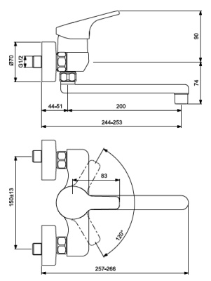 Смеситель для кухни Vidima Form BA069AA Хром