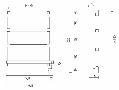 Полотенцесушитель Margaroli Panorama 842-4 BOX Хром