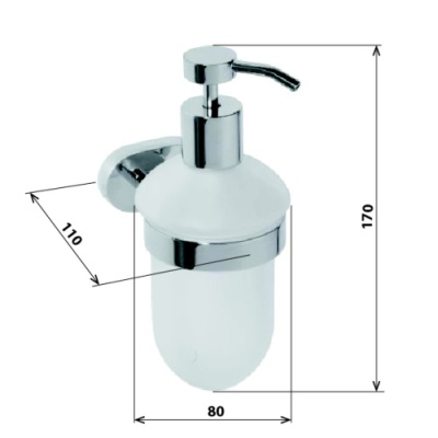 Дозатор для жидкого мыла Bemeta Oval 118409011 Хром