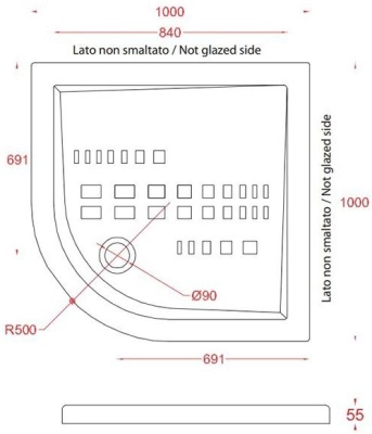 Керамический поддон для душа Artceram Shower Tray 100x100 PDA007 01 00 Белый