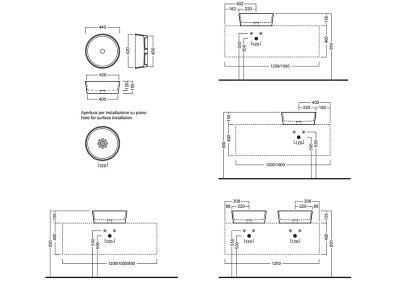 Раковина-чаша Hatria Happy Hour 44 YXSK Белая