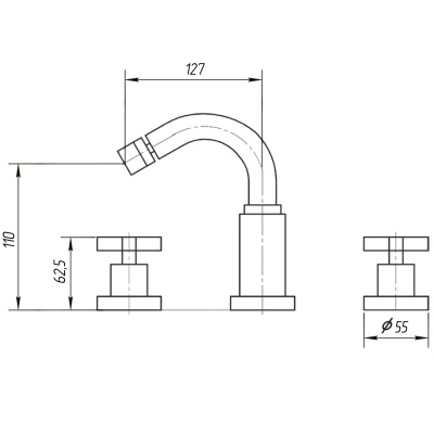 Смеситель для биде Migliore Naxos ML.NAX-7625.CR Хром