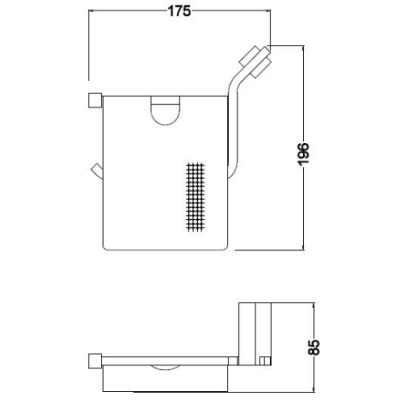 Держатель туалетной бумаги Schein Watteau 126B2 L Хром