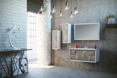 Тумба под раковину Marka One Romb 90П Cappuccino