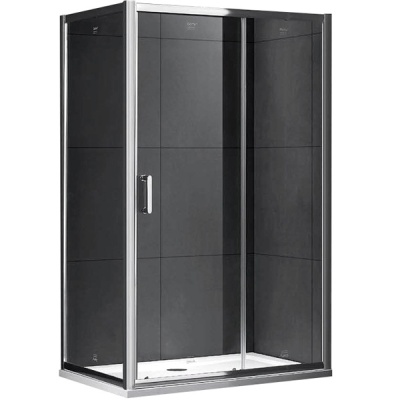 Душевой уголок Gemy S30191D-A100 110х100 профиль Хром стекло прозрачное