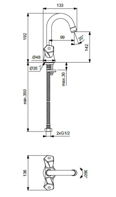 Смеситель для раковины Vidima Life BA357AA Хром