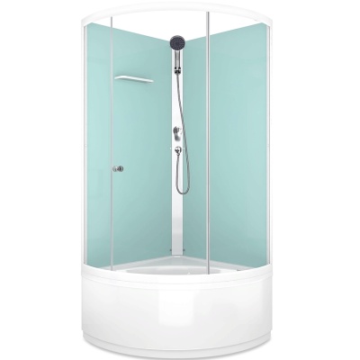 Душевая кабина Domani-Spa Simple High 90x90 DS01ES99WCl00 профиль Белый задние стенки Белые
