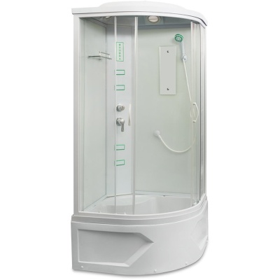 Душевая кабина Mirwell MR 4509ТP-С 90х90 с гидромассажем профиль Белый стекло прозрачное