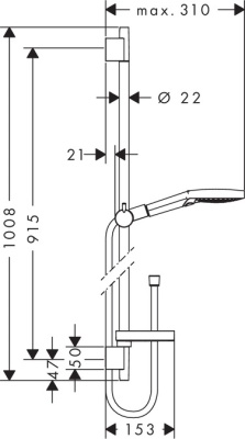 Душевой гарнитур Hansgrohe Raindance Select S 26631 Хром