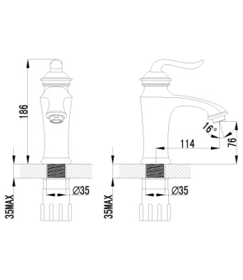 Смеситель Lemark Brava LM4706G для раковины