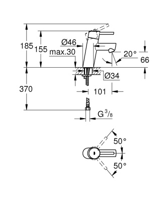 Смеситель для раковины Grohe Concetto 3224010E Хром