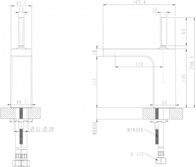 Смеситель для раковины Bravat Spring F179113C Хром