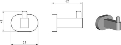 Крючок Ravak Chrome X07P320 Хром