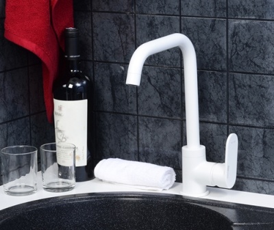 Смеситель для кухни WasserKRAFT Mindel 8507 Белый матовый