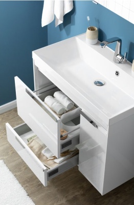 Тумба под раковину Aquanet Тиволи 80 180055 подвесная Белая