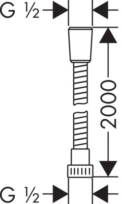 Душевой шланг Hansgrohe Metaflex 28264000 Хром