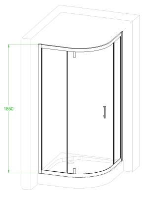 Душевой уголок Royal Bath HKV 90х90 RB HKV90-C-CH без поддона профиль Хром стекло рифленое