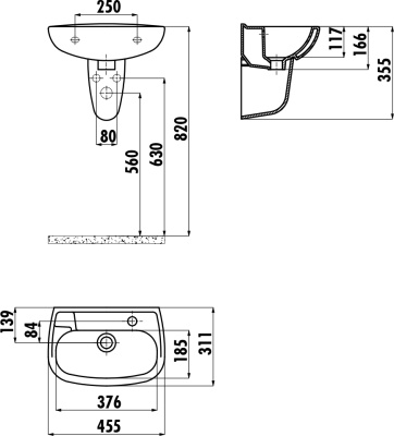 Раковина Creavit Trend 46 TP030-00CB00E-0000 Белая