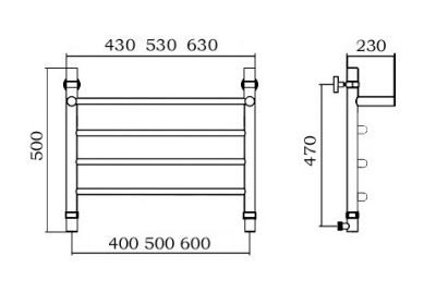 Водяной полотенцесушитель Aquanerzh 00-09A5040 Хром