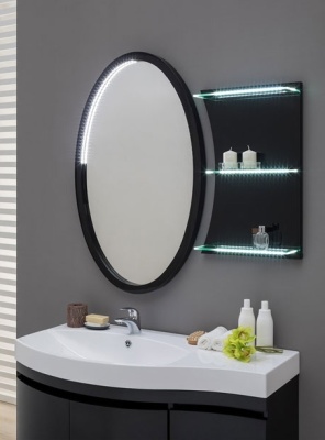 Тумба под раковину Aquanet Опера 115 169612 подвесная 2 дверцы 2 ящика L Черная