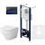 Комплект унитаза с инсталляцией AM.PM Inspire FlashClean IS450A38.501700 с сиденьем Микролифт и клавишей смыва Черный