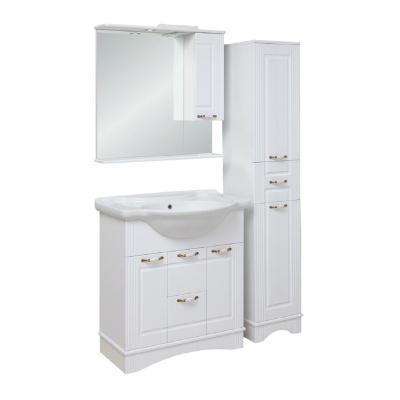 Тумба с раковиной Runo Леон 75 Белая