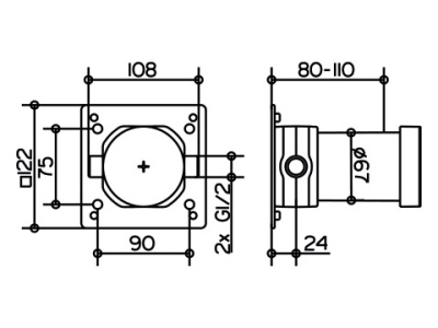 Запорный вентиль Keuco Ixmo 59541 010001 Хром