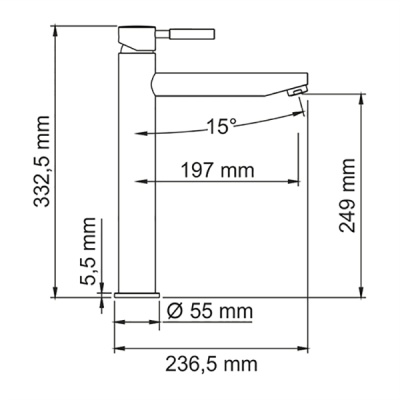 Смеситель для раковины WasserKRAFT Main 4103H Хром