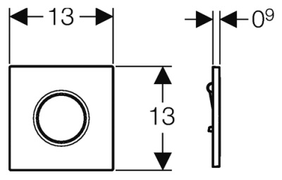 Кнопка смыва Geberit Sigma 01 116.011.46.5 хром, матовая