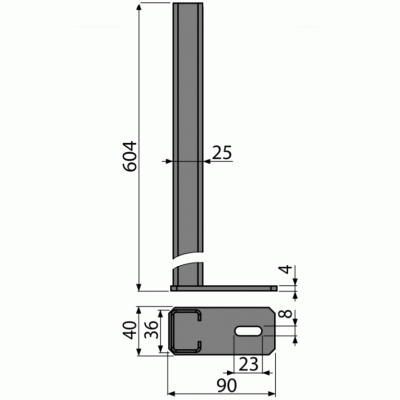 Ножки для инсталляции Alcaplast P118 Черные