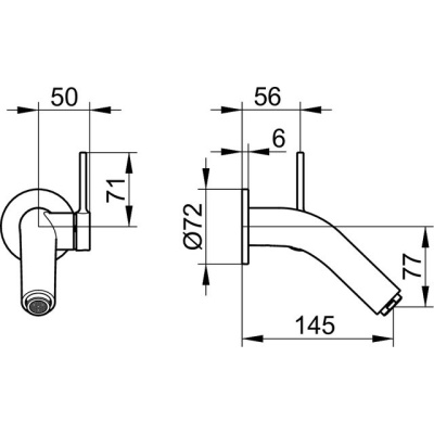 Смеситель для раковины Keuco Plan S 52916 010000 Хром