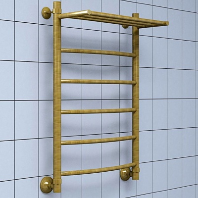 Водяной полотенцесушитель Ника Arc ЛД/ВП 50x50 с полкой Хром