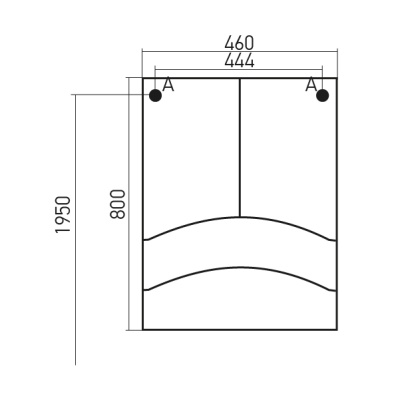 Зеркальный шкаф Mixline Радуга 46 522474 Белый Зеленый