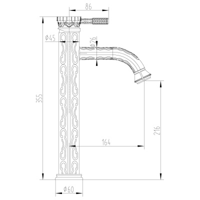 Смеситель для раковины Lemark Jasmine LM6609ORB Черная бронза