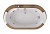 Акриловая ванна Jacuzzi Opalia 190x110 wood 9F43-498A Тик