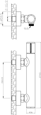 Смеситель для душа Agger Slim A2220000 Хром