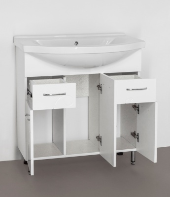 Тумба под раковину Style Line Эко Фьюжн 26 Эльбрус 80 Белый глянец