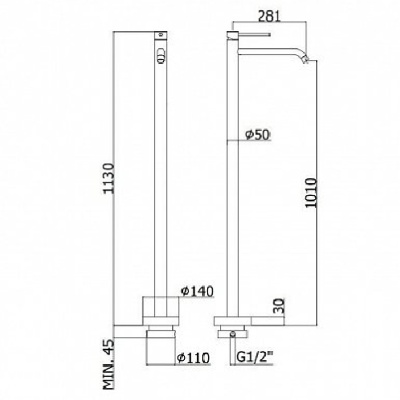 Смеситель для раковины Paffoni Light LIG031CR Хром