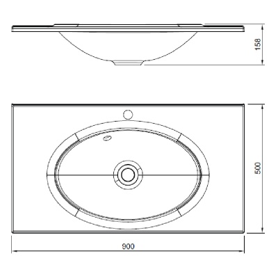 Раковина Florentina Волна 90 Белая