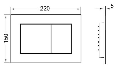 Кнопка смыва Tece Planus 9240366 для унитаза Состаренная латунь