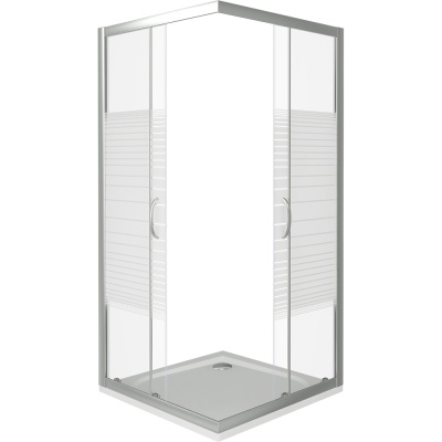 Душевой уголок Good Door Infinity CR-80 80х80 профиль Хром стекло прозрачное