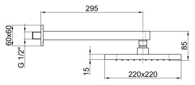 Верхний душ Webert Comfort AC0392 Хром с лейкой из PVC