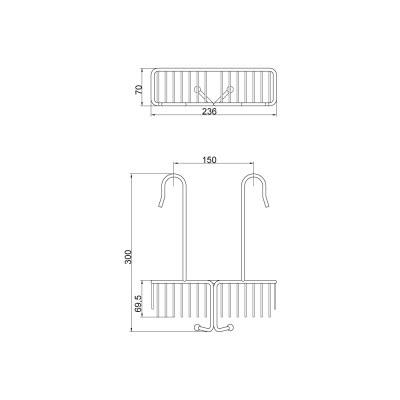Полка корзина Veragio Basket VR.GFT-9090.CR Хром
