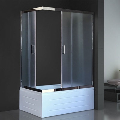 Душевой уголок Royal Bath BP 100х80 RB8100BP-C-CH-R с поддоном профиль Хром стекло матовое